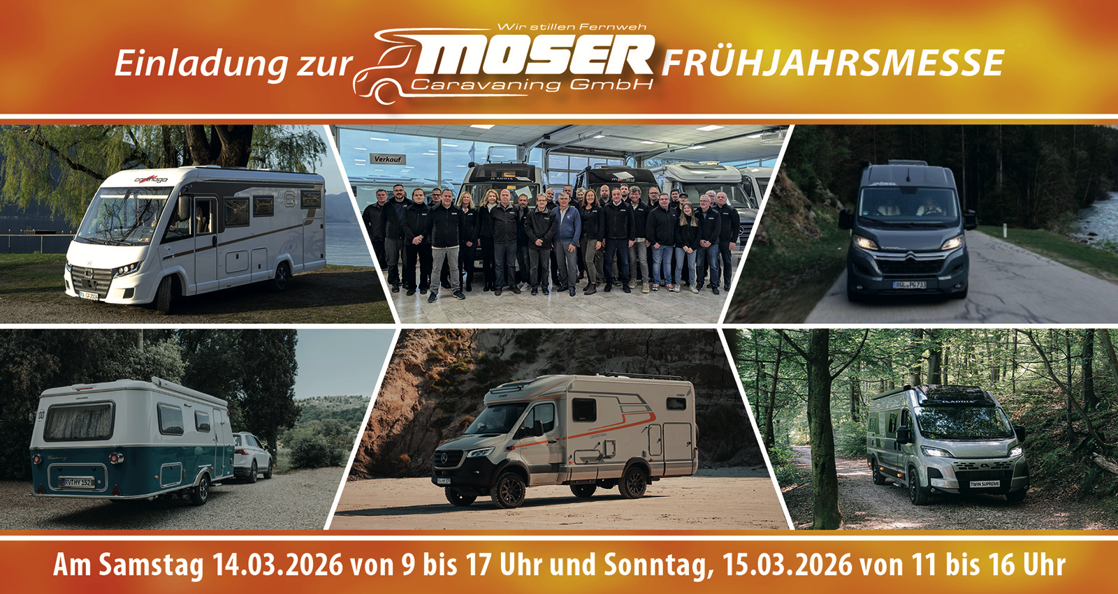 Frühjahrsmesse Moser Caravaning Mainz 14. und 15. März 2026 Reisemobile und Wohnmobile
